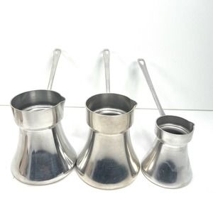 Tournus France set of 3 Turkish coffee makers